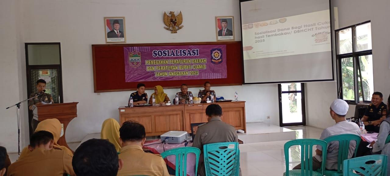 Satgas DBHCHT Ciamis Gencarkan Sosialisasi Pemberantasan Rokok Ilegal di Cimaragas