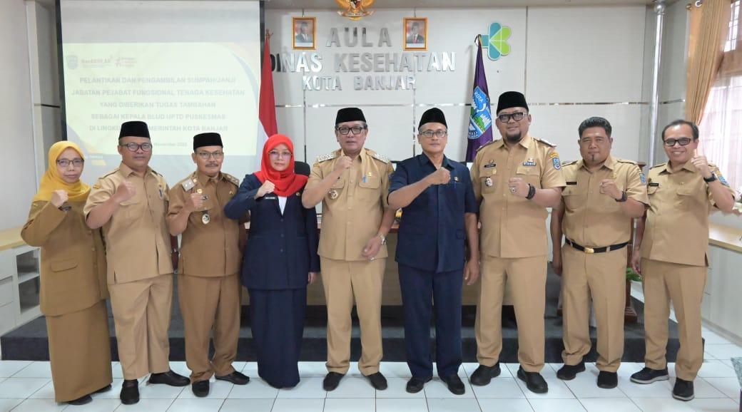 Wali Kota Banjar Lantik Dua Kepala BLUD UPTD Puskesmas