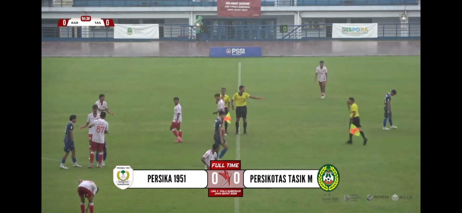 Leg Pertama Final Liga 4 Seri 1 Jabar, Persikotas FC vs Persika Berakhir Imbang 0-0