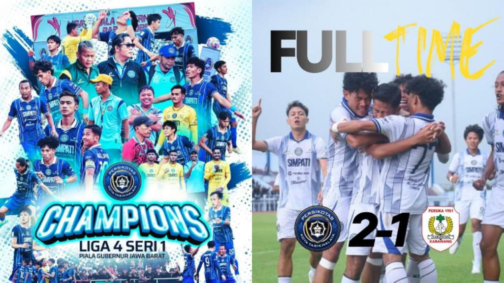Catat Waktunya! Persikotas FC Tasikmalaya Akan Gelar Konvoi dan Selebrasi Kemenangan Usai Raih Juara Liga 4 Seri 1 Jabar