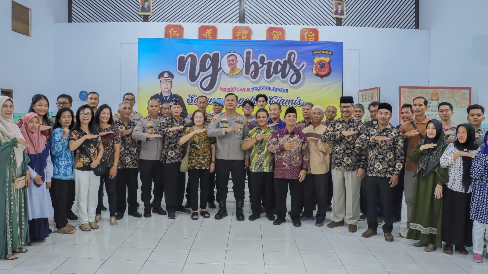 NGOBRAS dengan FKUB, Kapolres Ciamis Perkuat Silaturahmi dan Keamanan Wilayah