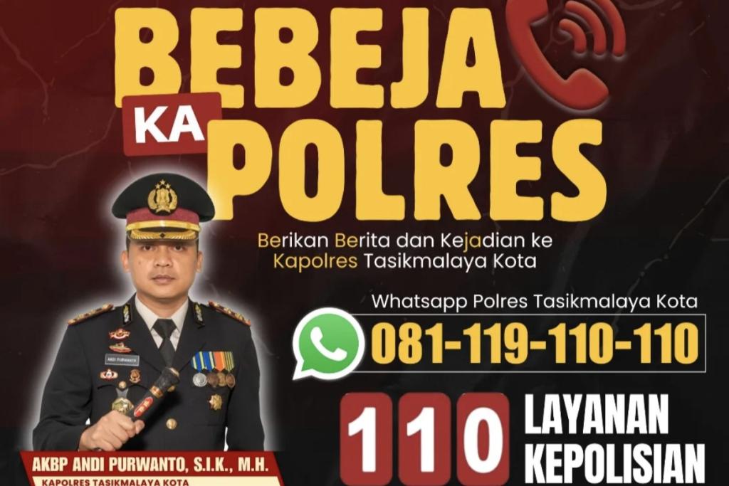 BEBEJA KA POLRES, Warga Bisa Lapor Langsung via WhatsApp Polres Tasikmalaya Kota