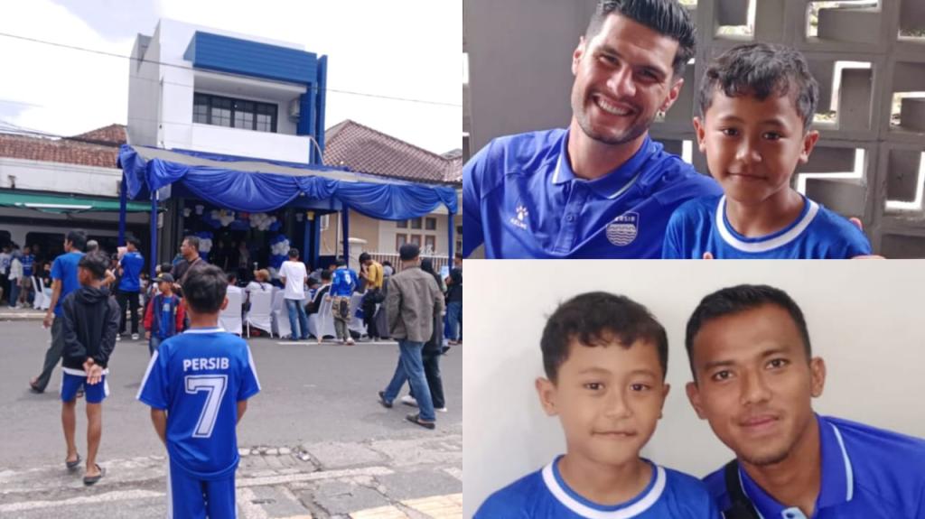 Momen Berharga Bobotoh Cilik Tasikmalaya Ketika Mimpi Berswafoto dengan Pemain Persib Terwujud