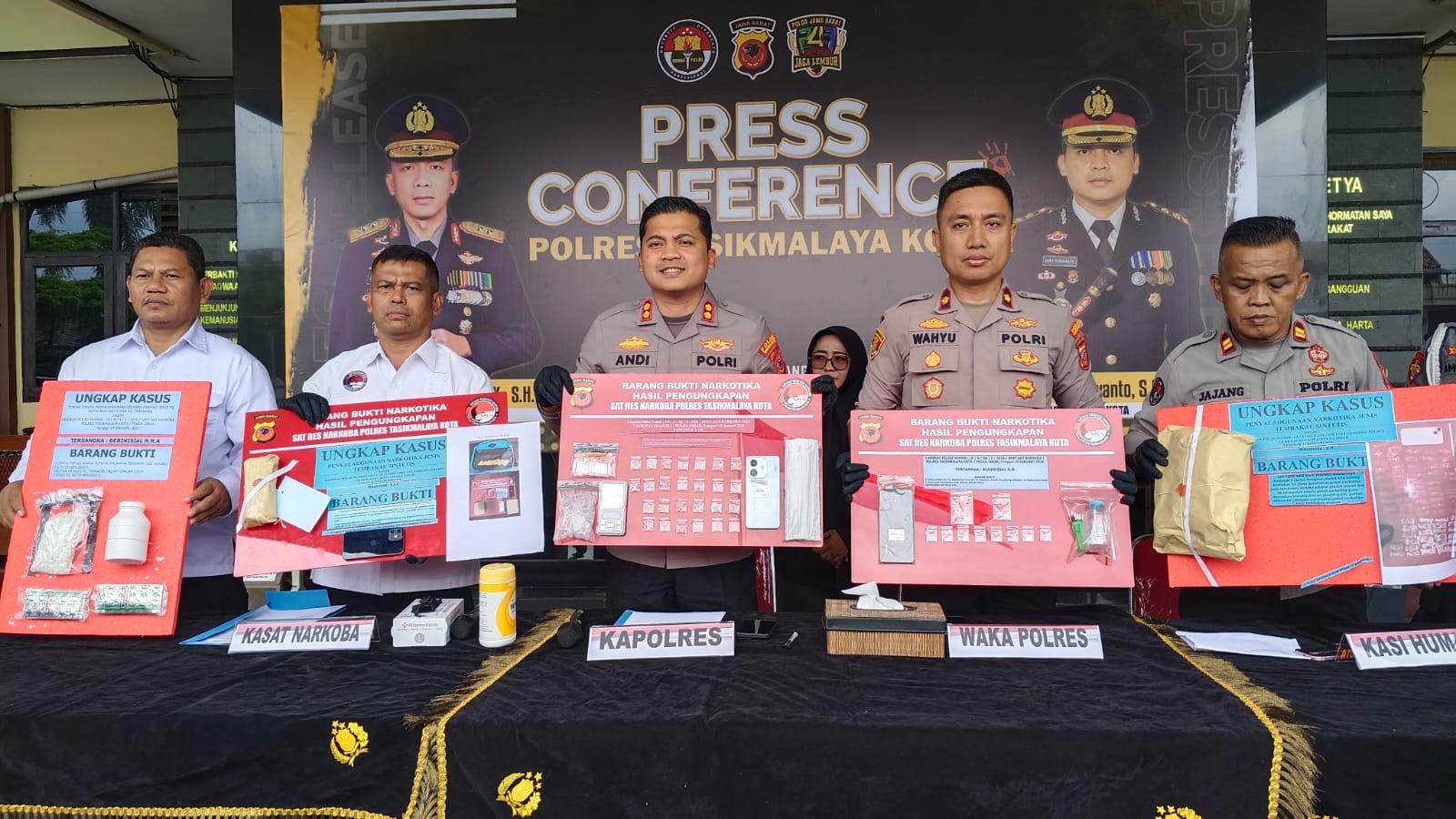 Satnarkoba Polres Tasikmalaya Kota Ungkap Lima Kasus Narkotika Awal 2026