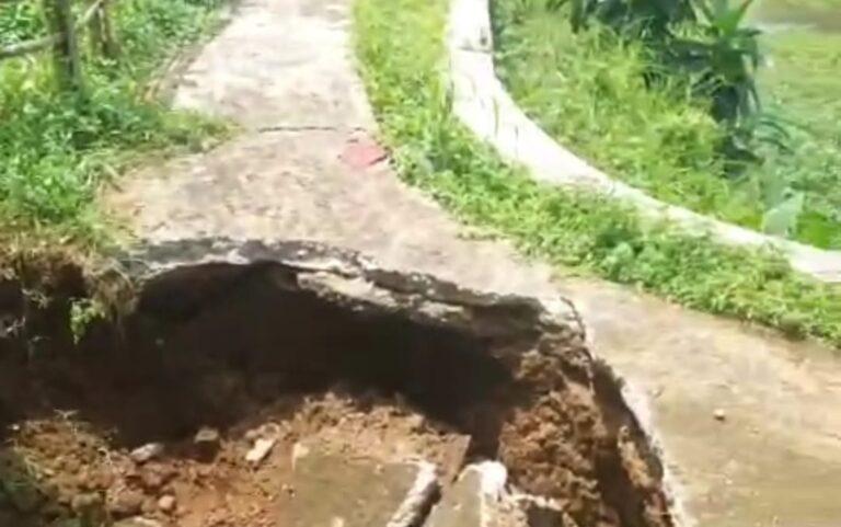 Saluran Air di Pataruman Kota Banjar Ambles, Akses Jalan KIP Terputus