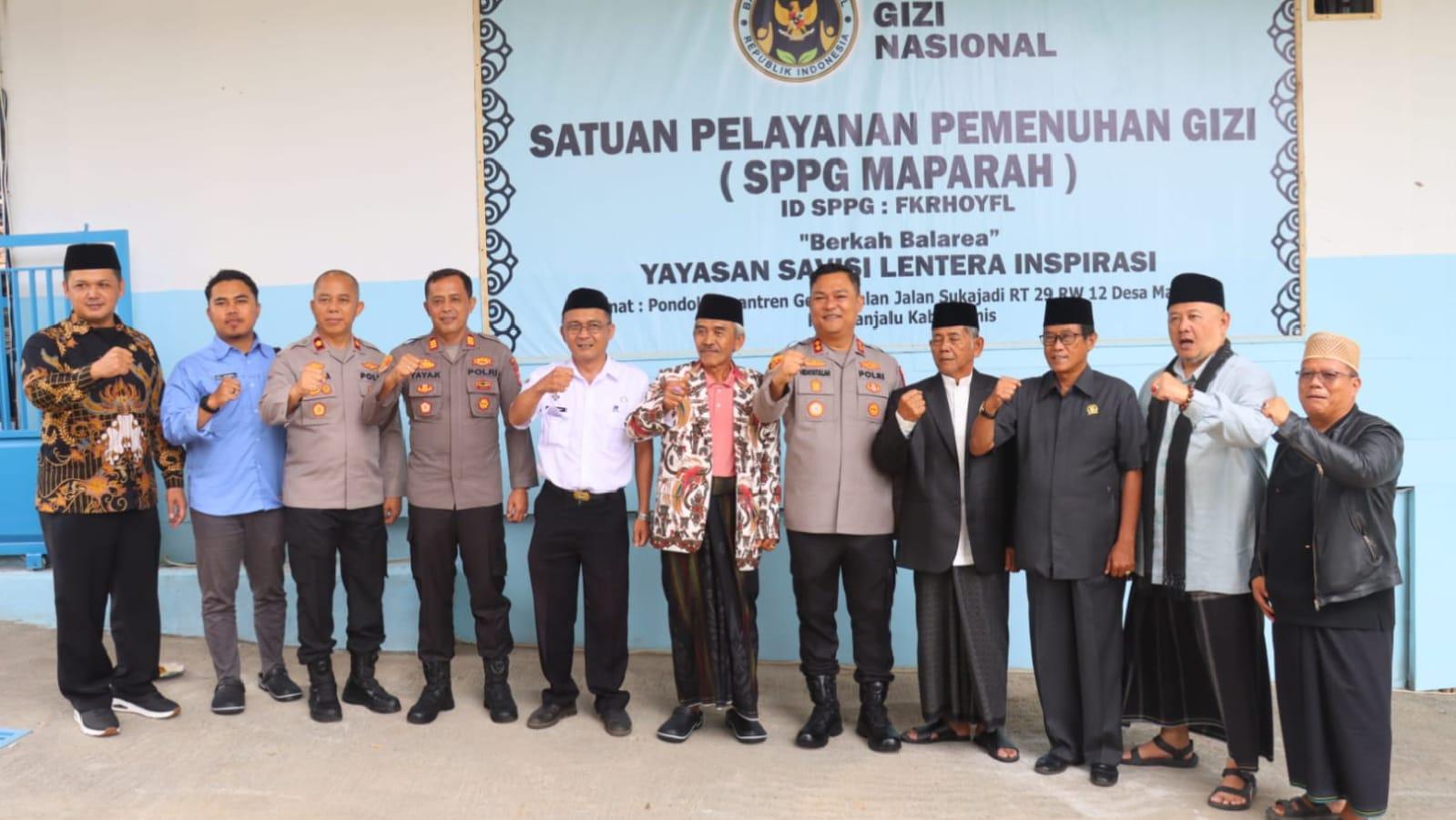 Dukung Program Pemenuhan Gizi Masyarakat, Kapolres Ciamis Hadiri Tasyakur dan Launching SPPG Maparah