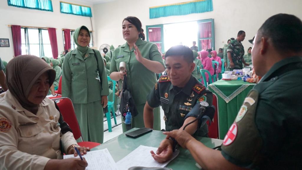 Persit KCK Cabang Kodim 0613/Ciamis Gelar Donor Darah Sambut HUT ke-80