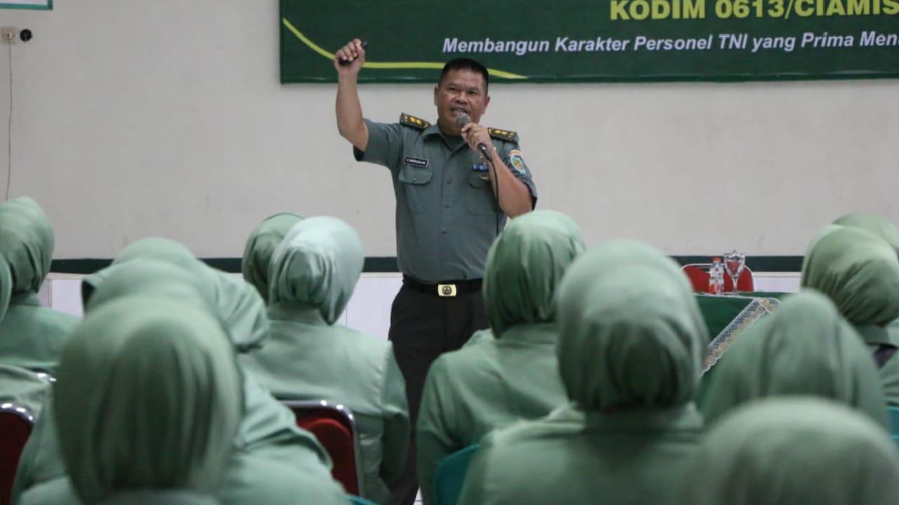 Bangun Prajurit Tangguh dan Profesional, Kodim 0613 Ciamis Gelar Ceramah Bintal Triwulan I 2026