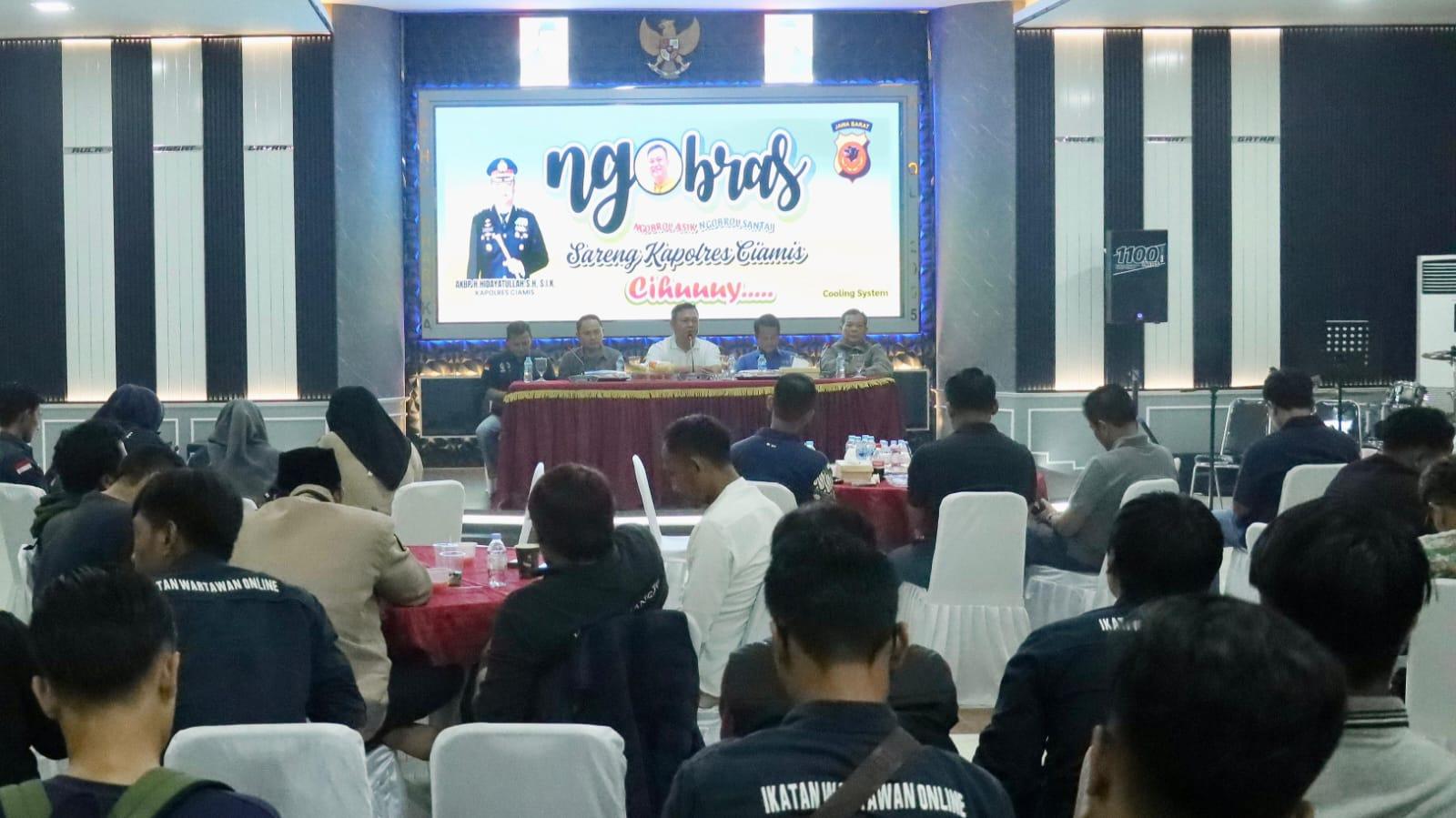 Perkuat Sinergi Kamtibmas, Kapolres Ciamis Gelar Silaturahmi dan Ngobras Bareng Awak Media