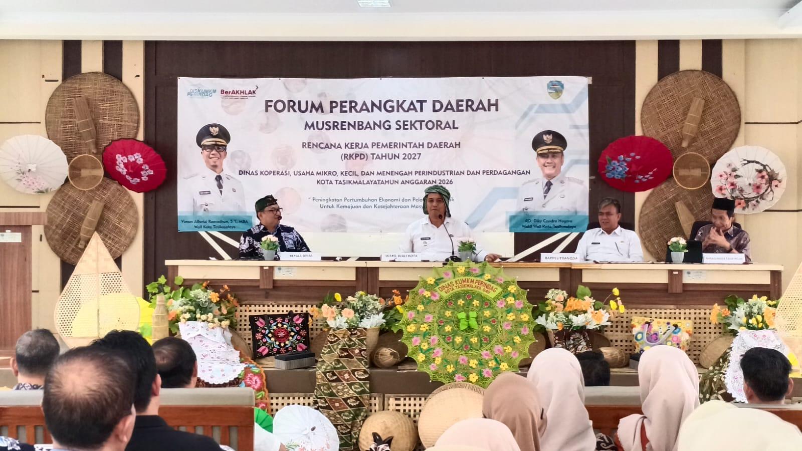 Musrenbang KUMKM Perindag 2027, Diky Chandra Tekankan Penguatan Produk Lokal dan Pasar Online Tasik