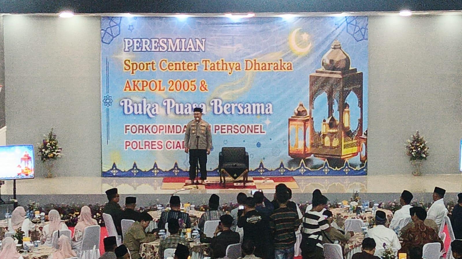 Resmikan Sport Centre Tathya Dharaka, Kapolres Ciamis Manfaatkan Ramadan Perkuat Sinergi Forkopimda