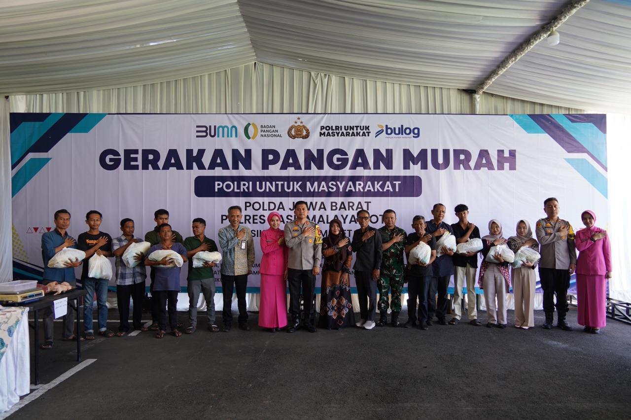Dukung Ketahanan Pangan, Polres Tasikmalaya Kota Gelar Gerakan Pangan Murah di Mapolres
