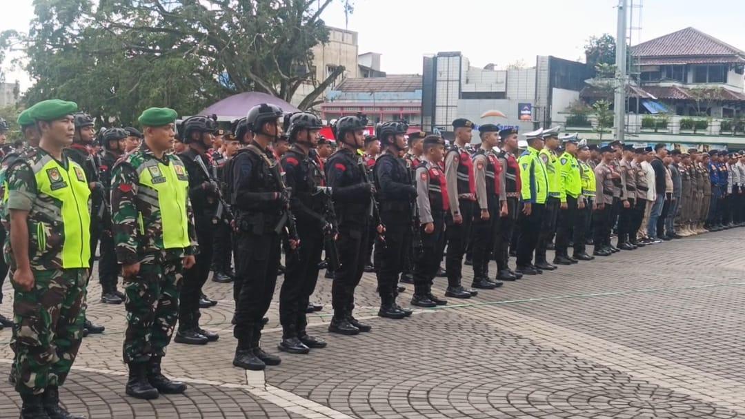 Jamin Keamanan Malam Takbiran, Polres Ciamis Gelar Apel Pasukan