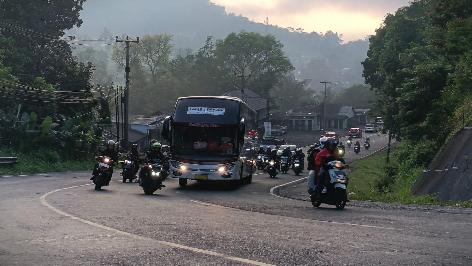 Pasca-Puncak Arus Balik, Jalur Gentong Tasikmalaya Terpantau Ramai Lancar