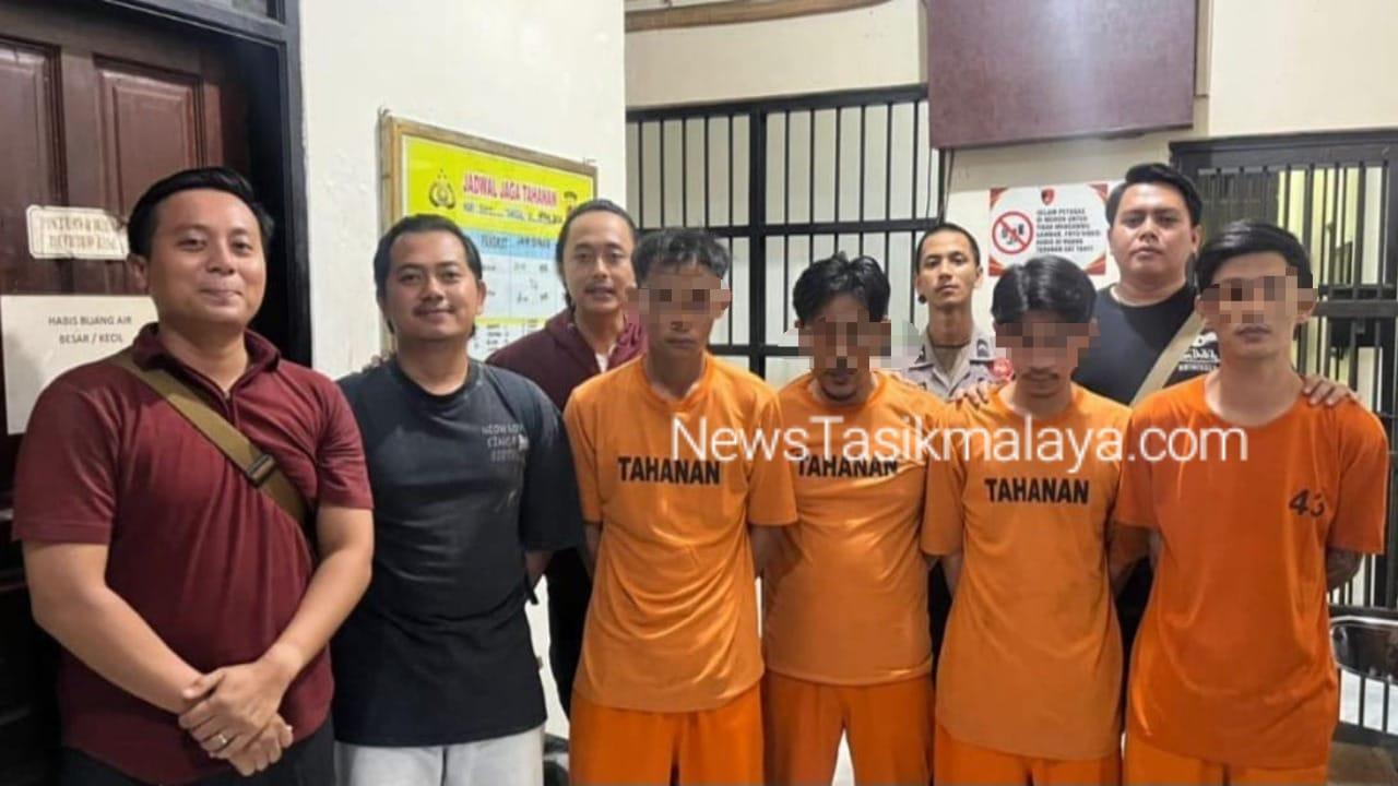 Resmi Ditahan, 4 Tersangka Pengeroyok Pedagang Bakso di Cieunteung Mulai Meringkuk di Sel