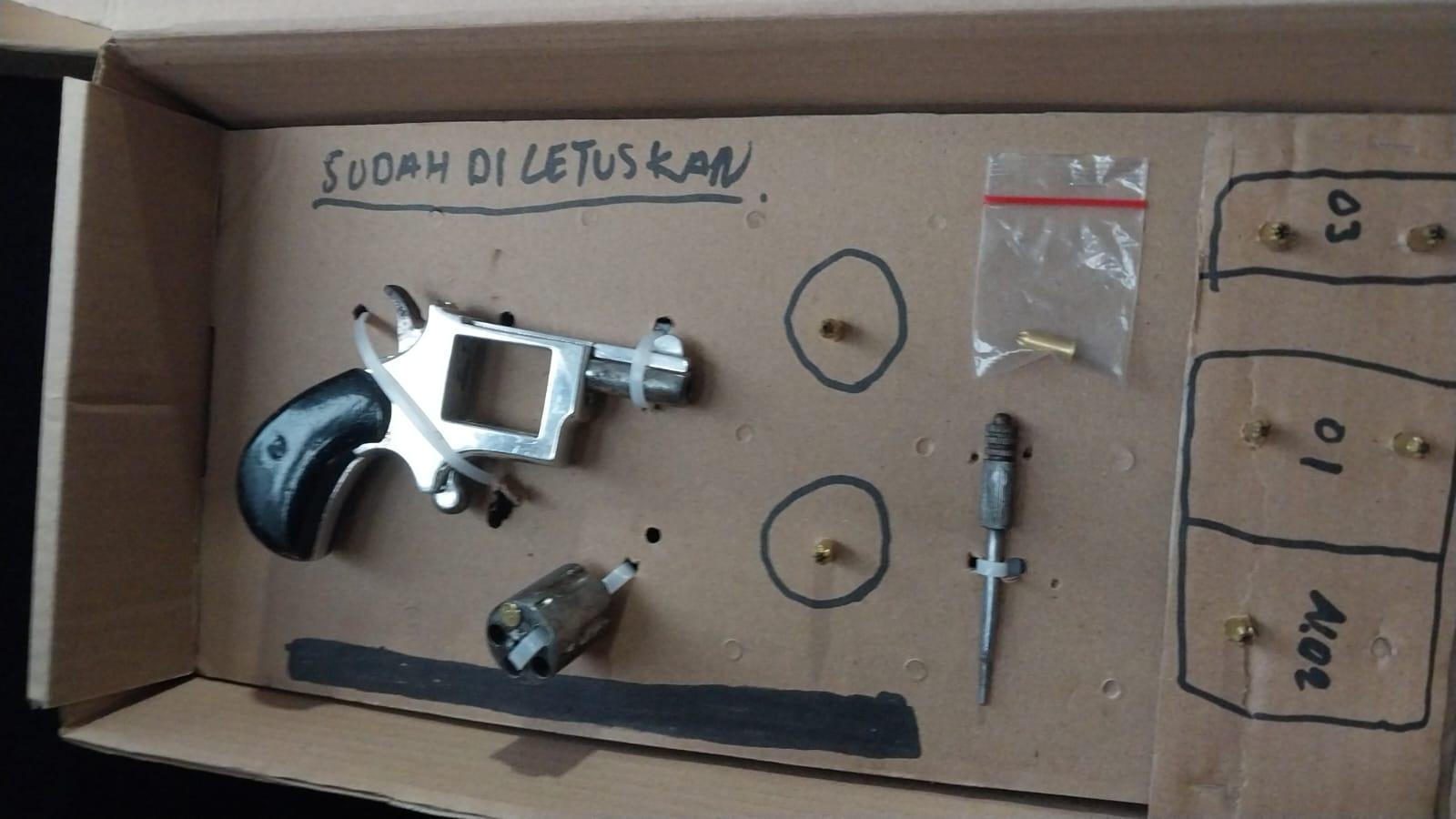 Ini Penampakan Senjata Api Rakitan yang Dipakai Tersangka Penganiayaan di Ciawi Tasikmalaya