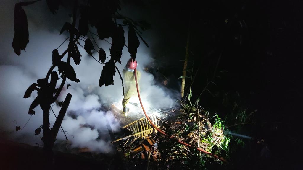 Kandang Ayam di Kawali Ciamis Terbakar, 1.100 Anak Ayam Mati Terpanggang