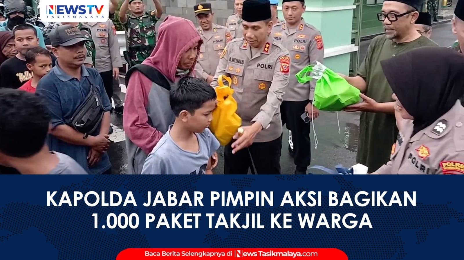 VIDEO: Kapolda Jabar Irjen Pol Akhmad Wiyagus Pimpin Sinergitas TNI-Polri Bagikan 1.000 Takjil kepada Warga di Depan Makodim 0612 Tasikmalaya