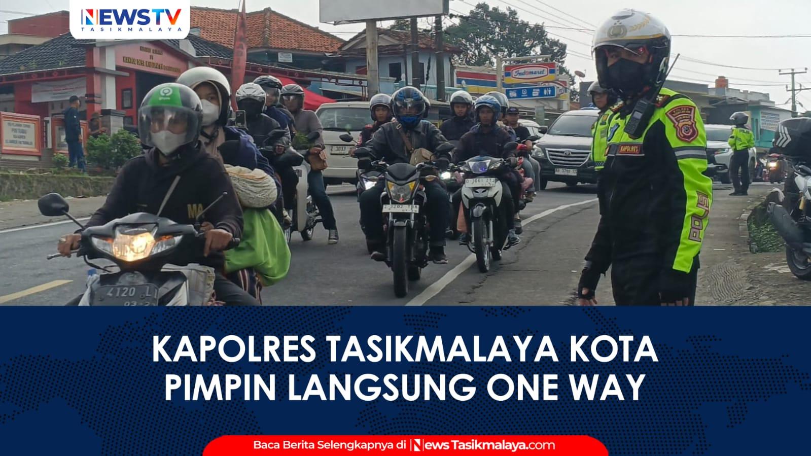 VIDEO: Kapolres Tasikmalaya Kota Pimpin Langsung One Way Hingga Perbatasan Garut