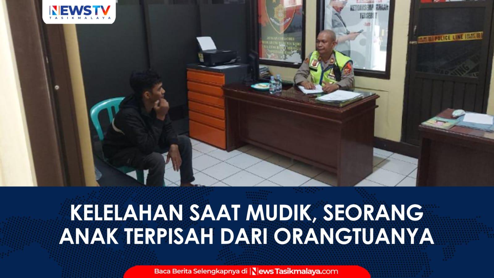 VIDEO: Kelelahan Saat Mudik, Ayah dan Anak Terpisah di Ciawi Tasikmalaya Berhasil Disatukan Polisi