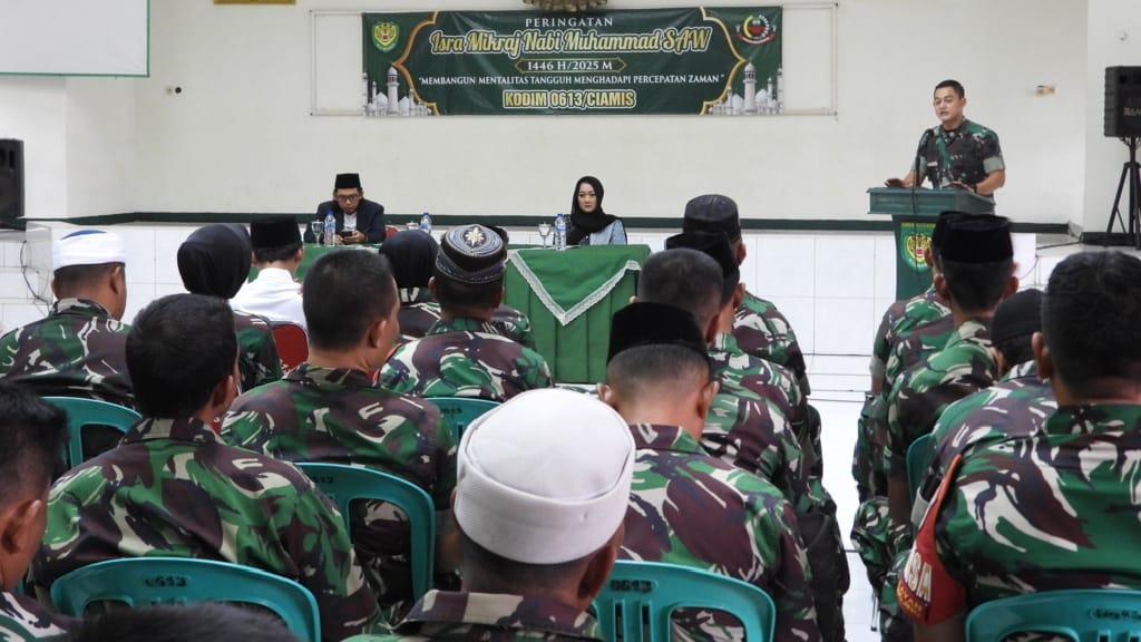 Kodim 0613/Ciamis Peringati Isra Mi'raj, Tekankan Mentalitas Tangguh Hadapi Perubahan Zaman