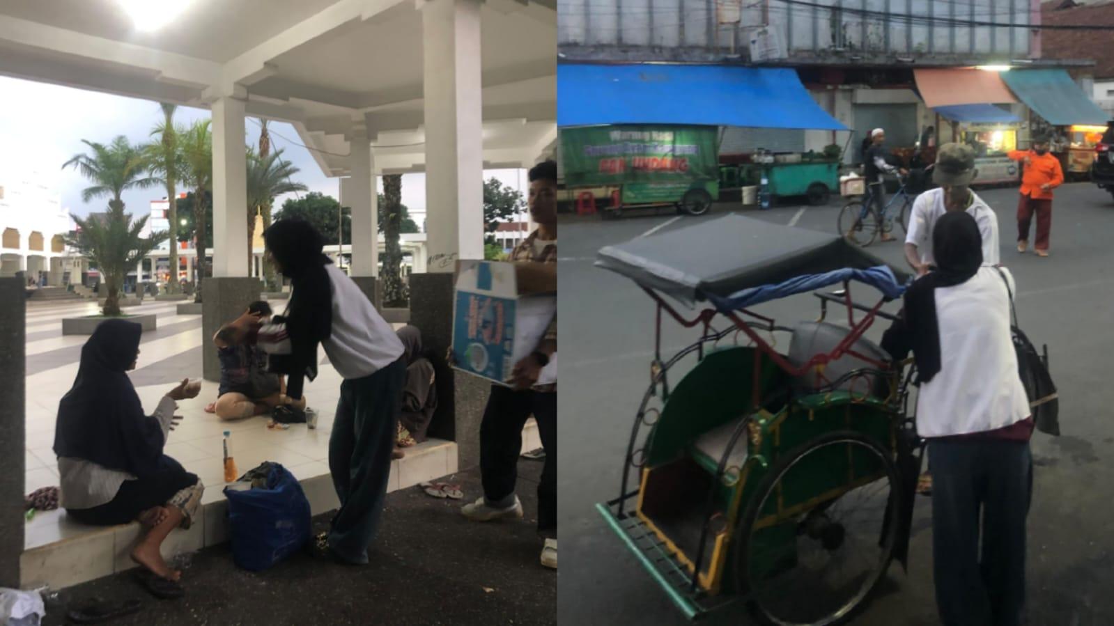 Kolaborasi HMI dan Komunitas Sahabat Sejalan Rangkul Anak dan Lansia Jalanan di Kota Tasikmalaya