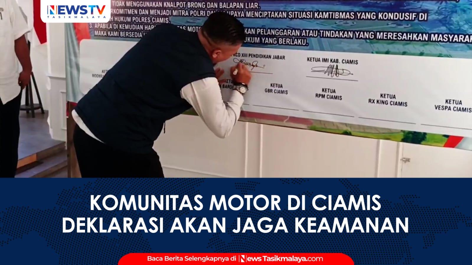 VIDEO: Komunitas Motor di Ciamis Deklarasi Jaga Keamanan Selama Ramadan
