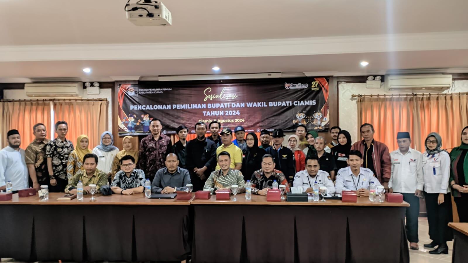 KPU Ciamis Gelar Sosialisasi Pencalonan Pemilihan Bupati 2024