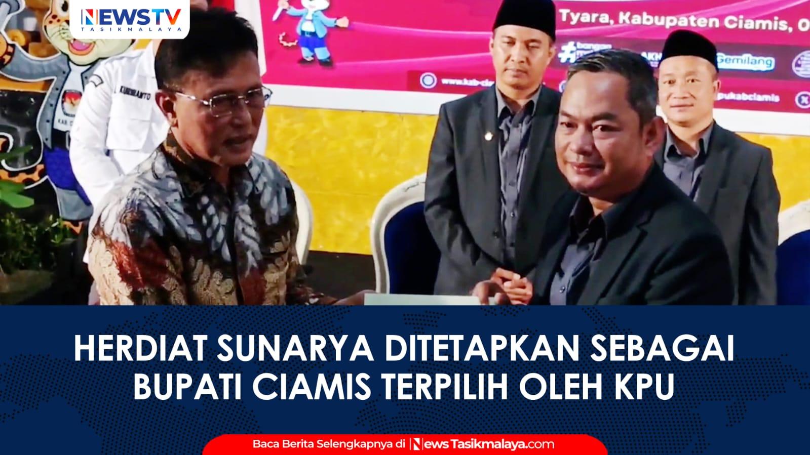 VIDEO: KPU Ciamis Tetapkan Herdiat Sunarya sebagai Bupati Terpilih, Pj Bupati Apresiasi Kelancaran Pilkada