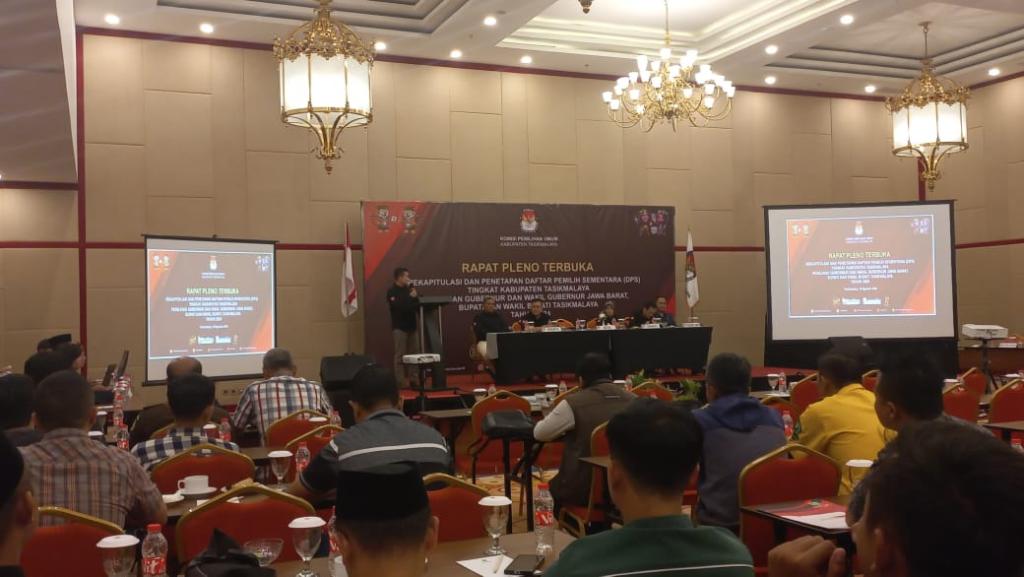 KPU Kabupaten Tasikmalaya Gelar Rapat Pleno Terbuka untuk Rekapitulasi dan Penetapan DPS Pilkada 2024