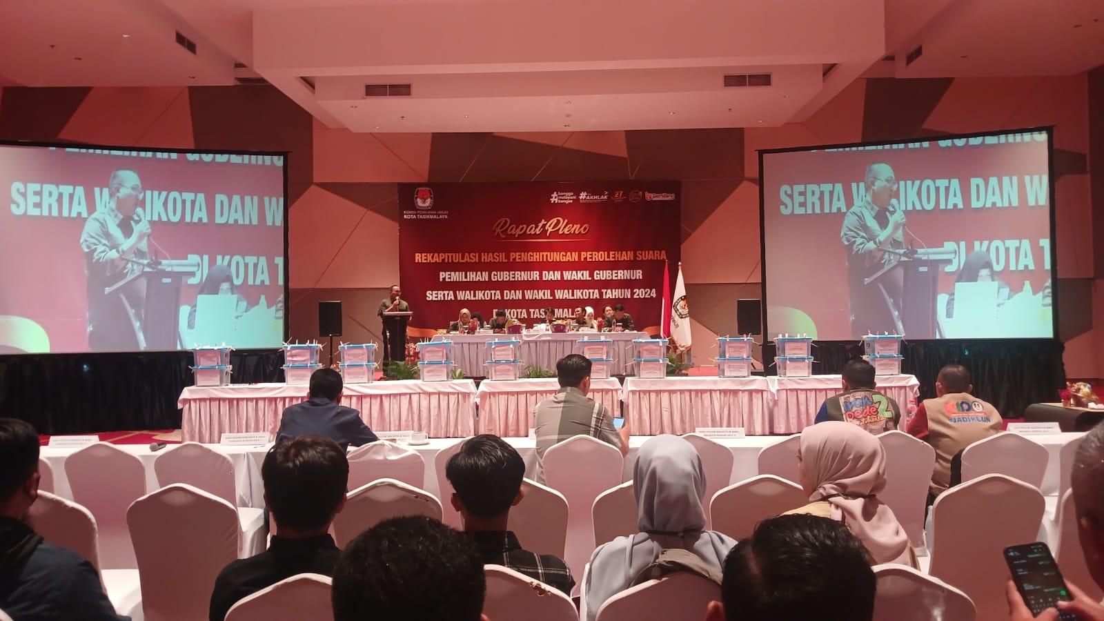 KPU Kota Tasikmalaya Gelar Rapat Pleno Rekapitulasi Suara Pilkada Serentak 2024