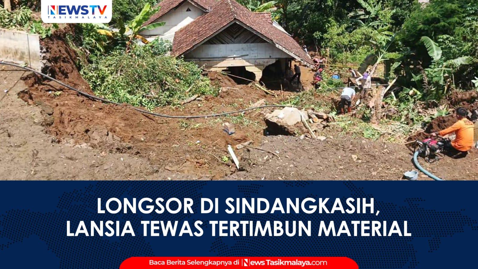 VIDEO: Longsor di Sindangkasih Ciamis, Lansia Tewas Tertimbun Material