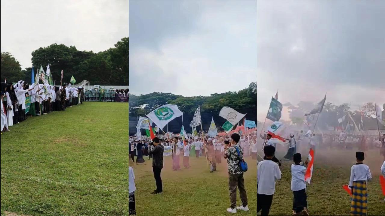 Membludak! Ribuan Santri Kota Tasikmalaya Padati Stadion Wiradadaha Peringati HSN 2024