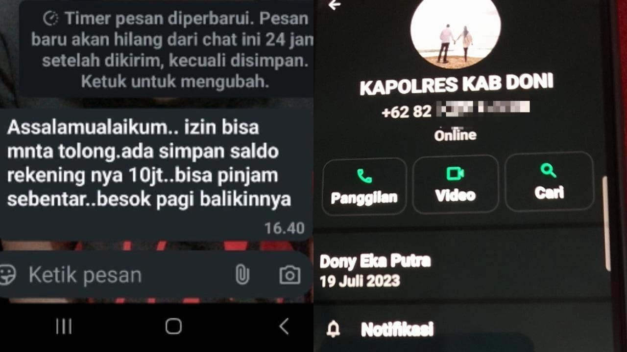 Nomor WhatsApp Mantan Kapolres Tasikmalaya Kombes Pol Dony Eka Putra Diduga Diretas, Minta Pinjaman Rp10 Juta ke Jurnalis