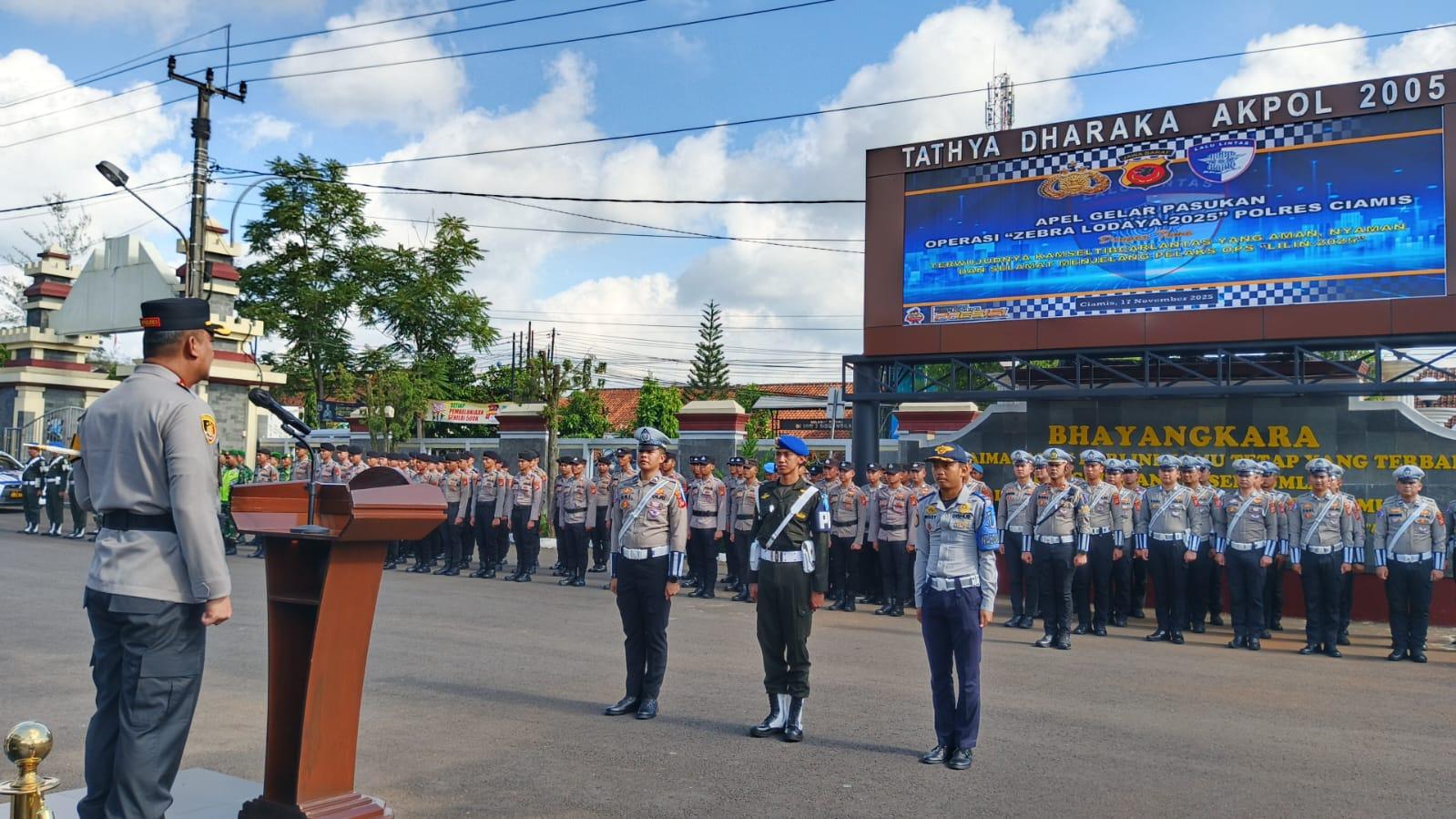 Operasi Zebra Lodaya 2025, Kapolres Ciamis: Utamakan Keselamatan Bukan Kecepatan