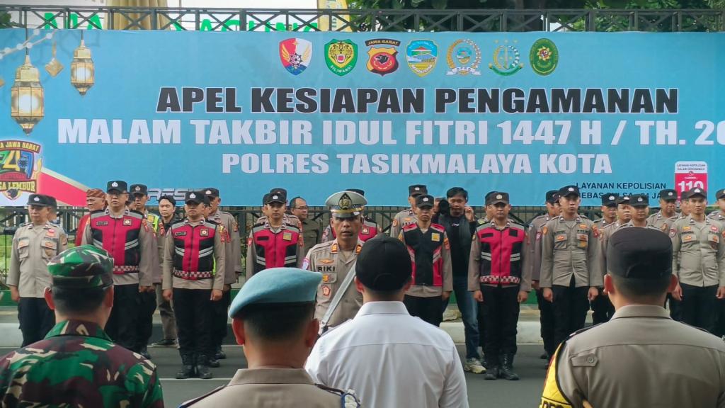 625 Personel Gabungan Diterjunkan untuk Pengamanan Malam Takbir 1447 Hijriah di Kota Tasikmalaya