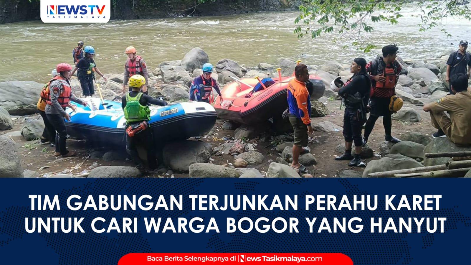 VIDEO: Pencarian Warga Bogor yang Hanyut di Sungai Cilamajang Kawalu, Tim Gabungan Terjunkan Perahu Karet hingga Kayak