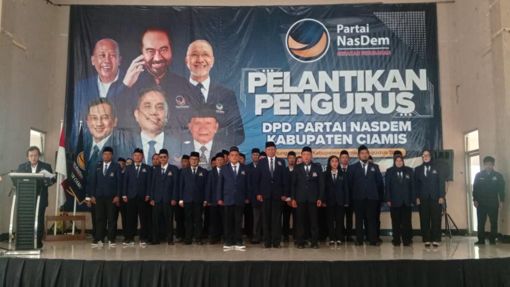 Pengurus Baru DPD NasDem Ciamis Resmi Dilantik, Soroti Kursi Wakil Bupati dan Target Pemilu 2029