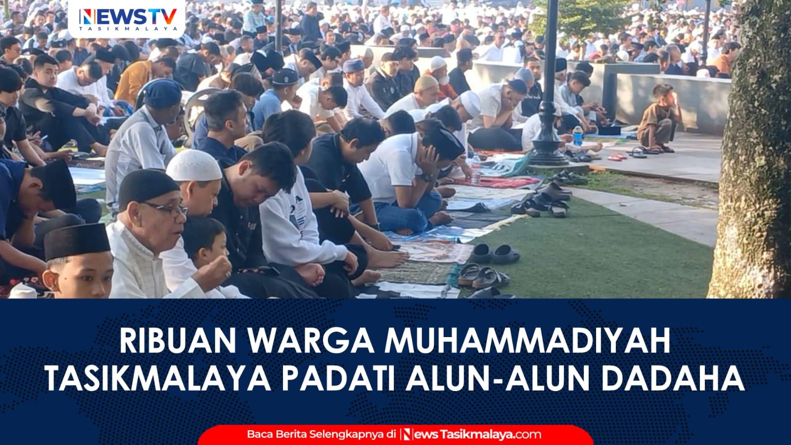 VIDEO: Penuh Kekhusyukan, Ribuan Warga Muhammadiyah Tasikmalaya Padati Alun-Alun Dadaha untuk Salat Idulfitri 1447 H