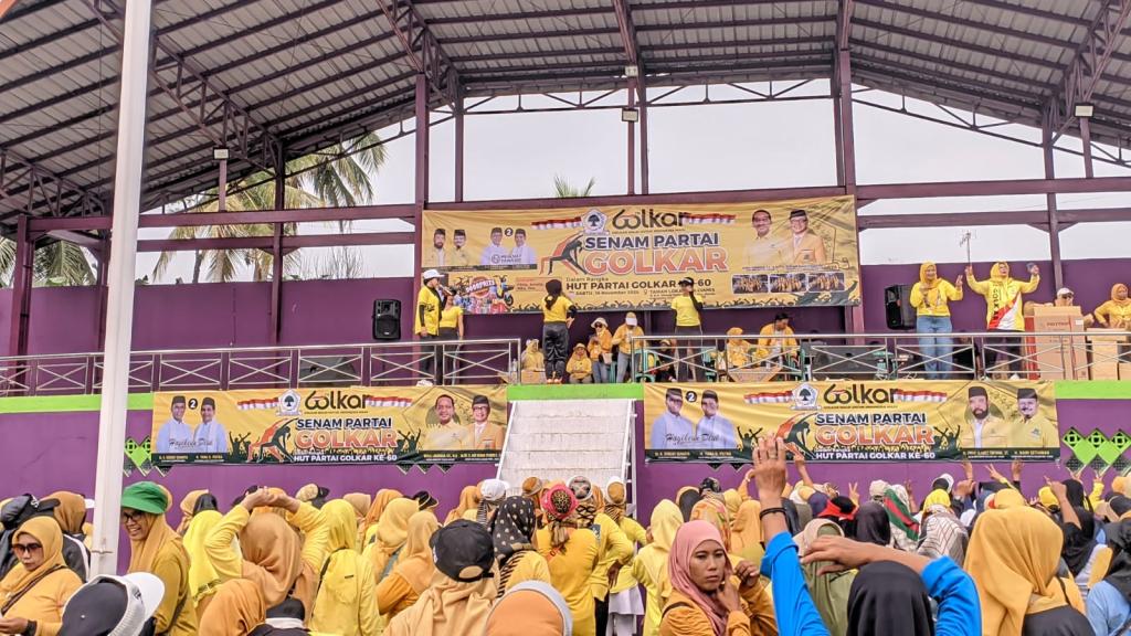 Peringati HUT ke-60, Partai Golkar Kabupaten Ciamis Gelar Senam Sehat