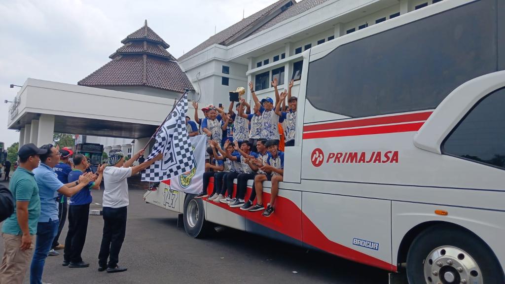 Persikotas FC Tasikmalaya Gelar Pawai Kemenangan Usai Raih Juara 3 Liga 4 Seri 2 Jawa Barat