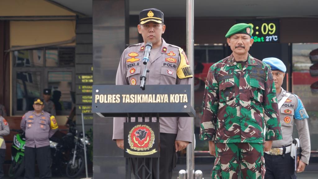 Petugas Gabungan di Tasikmalaya Gelar Apel Pengamanan Jelang Pelantikan Presiden dan Wakil Presiden