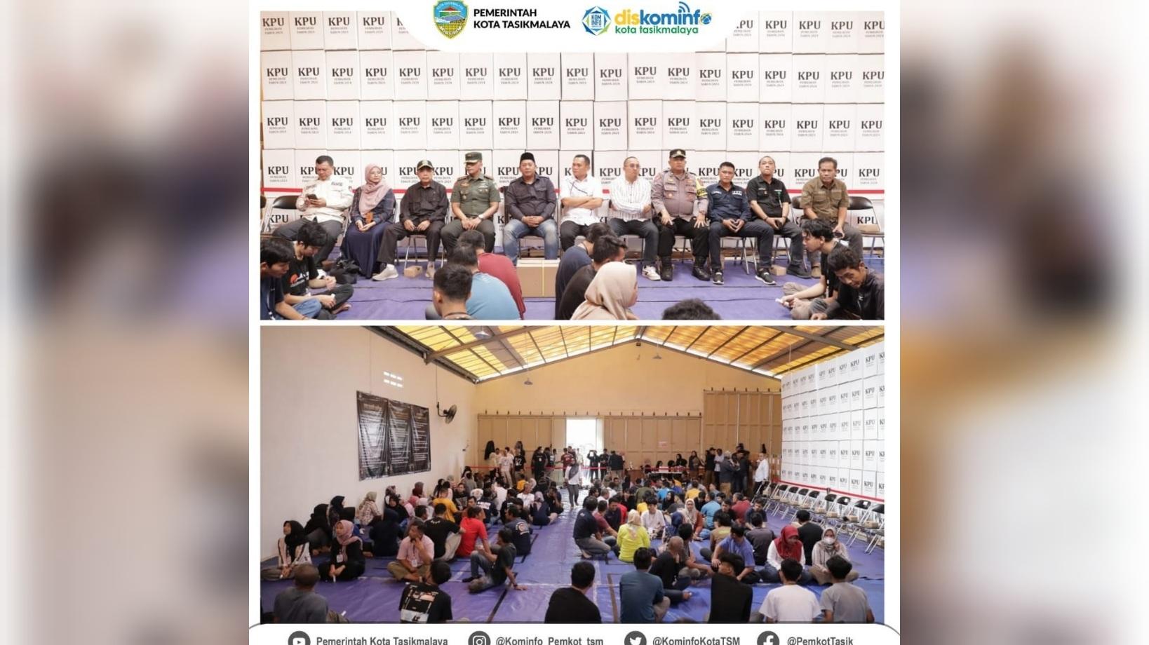 Pj Wali Kota Tasikmalaya Hadiri Proses Sortir dan Pelipatan Surat Suara Pilkada 2024