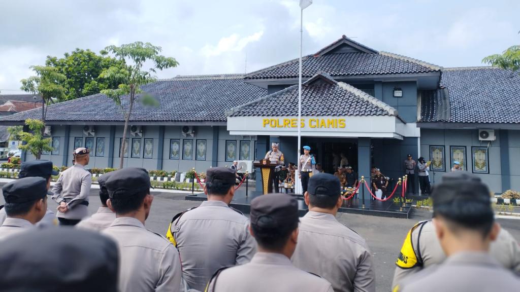 Polres Ciamis Gelar Apel Potmas, Siap Amankan Pilkada 2024