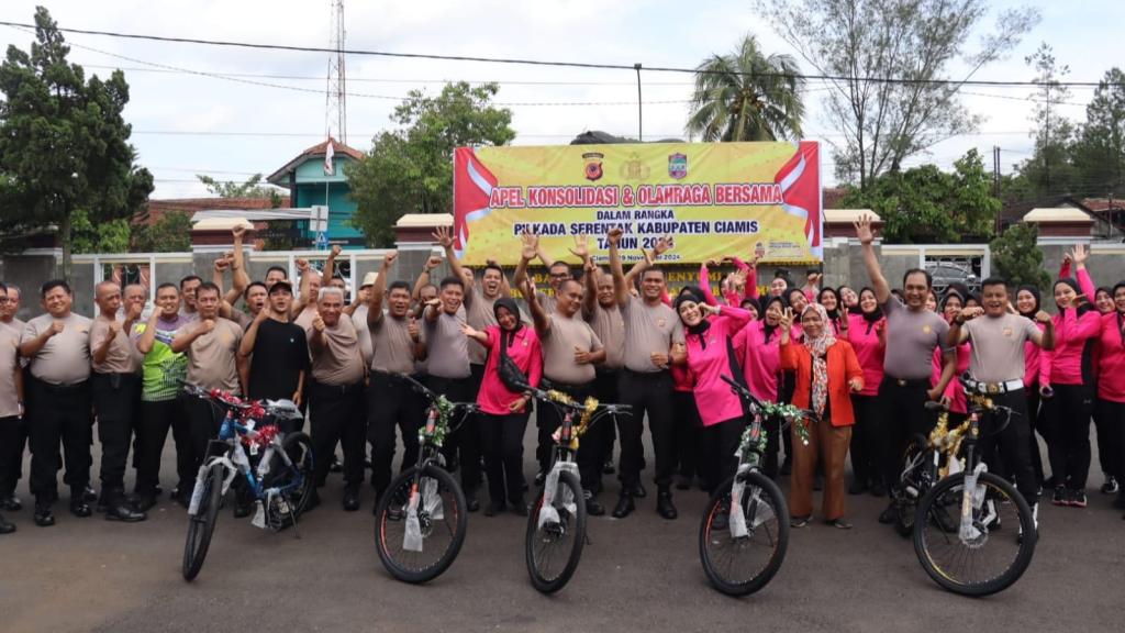 Polres Ciamis Gelar Olahraga Bersama untuk Pulihkan Kebugaran Usai Pilkada 2024