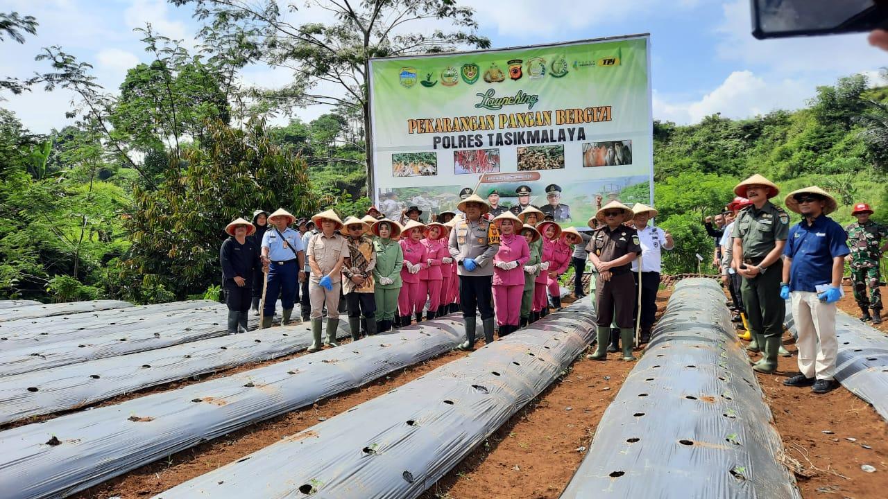 Polres Tasikmalaya Dukung Ketahanan Pangan dengan Launching Pekarangan Pangan Bergizi
