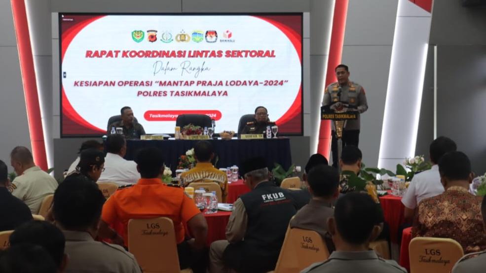 Polres Tasikmalaya Gelar Rakor Lintas Sektoral Jelang Ops Mantap Praja Lodaya 2024