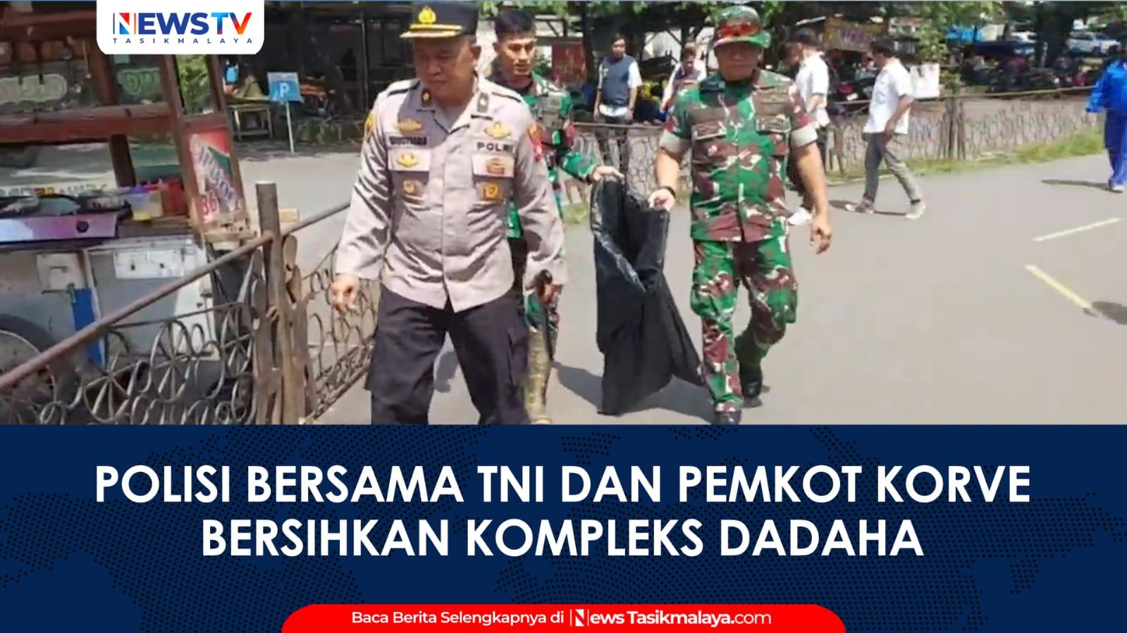 VIDEO: Polres Tasikmalaya Kota Bersama TNI dan Pemkot Korve Bersihkan Kompleks Olahraga Dadaha