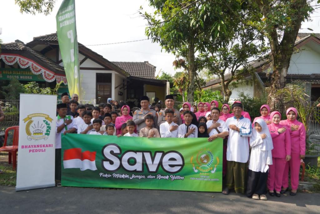 Polres Tasikmalaya Kota dan Bhayangkari Tebar Kepedulian di Yayasan Padi Nusantara Sejahtera