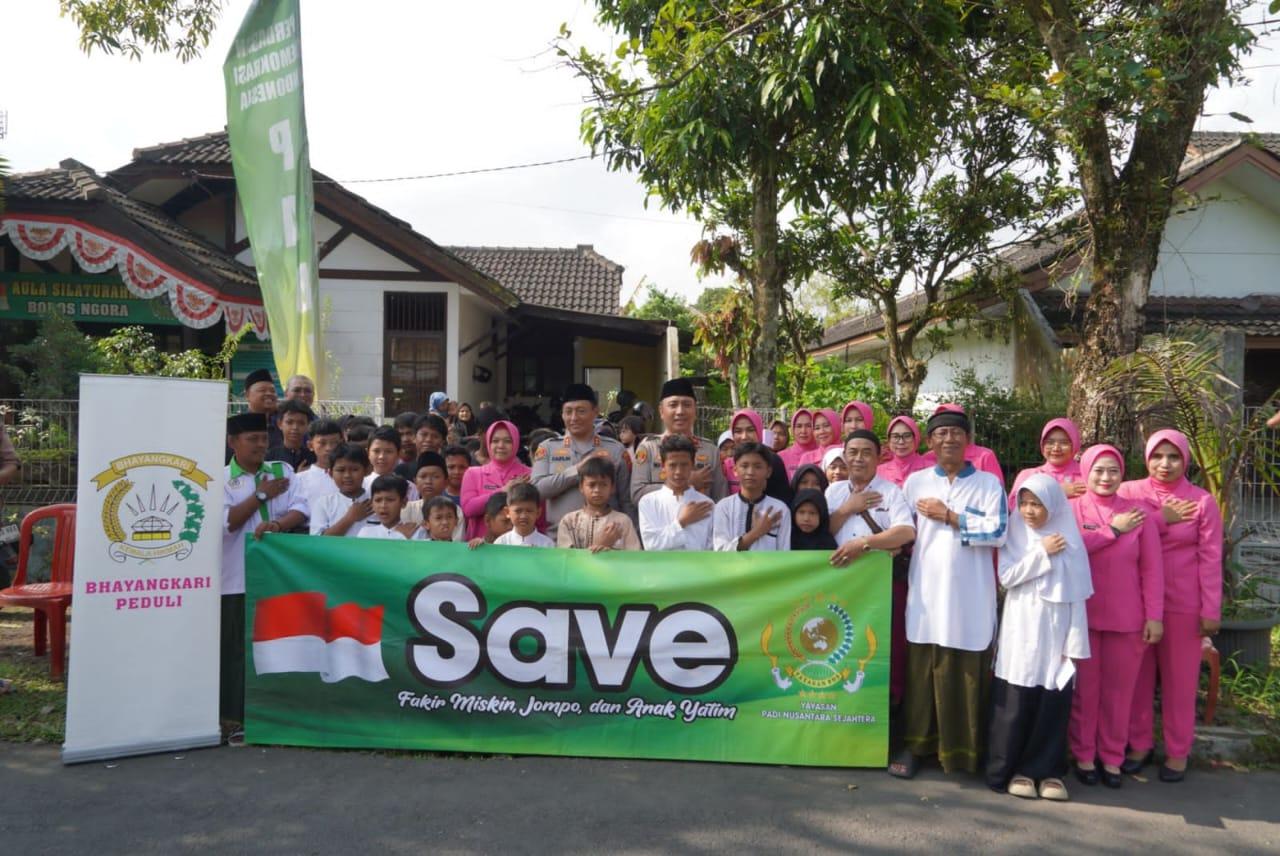 Polres Tasikmalaya Kota dan Bhayangkari Tebar Kepedulian di Yayasan Padi Nusantara Sejahtera